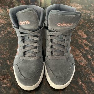 Adidas Neo Grey Suede Hi Top Size 8 Women